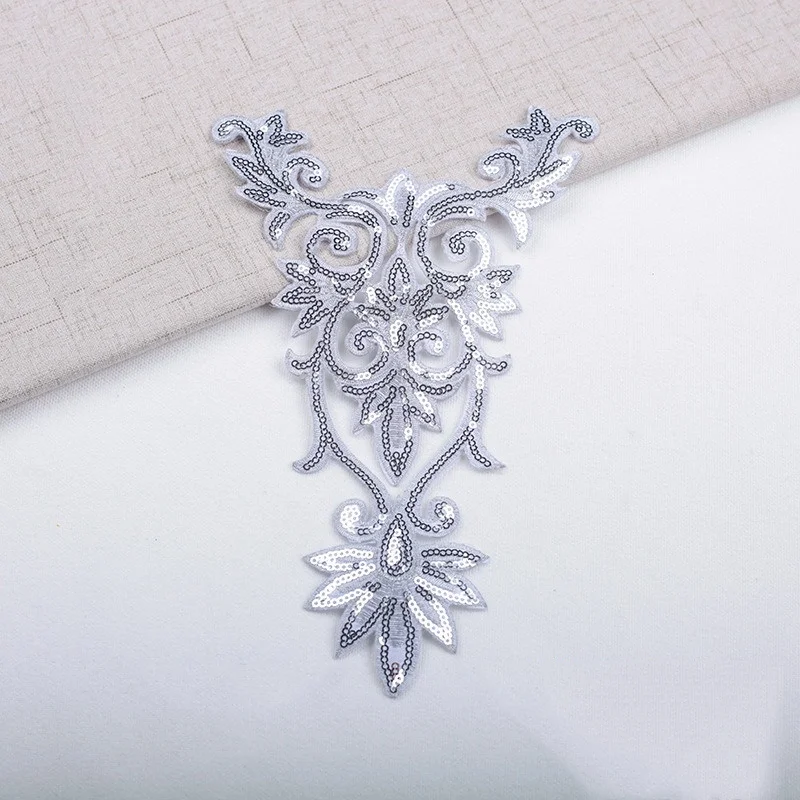 Вышивка блестками нашивка из бисера вышивка кружевная наклейка сценические