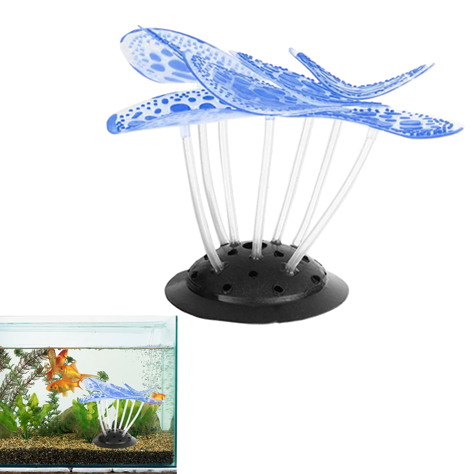 

Aquarium Decor Plants Artificial Plants Aquarium Silicone Simulated Luminous-Coral Ornament Aquarium Fish Tank Landscaping Decor