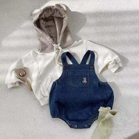 2022 spring new baby bear ear hoodie cute bear embroidery hooded sweatshirt for infant baby long sleeve hoodie boys casual tops