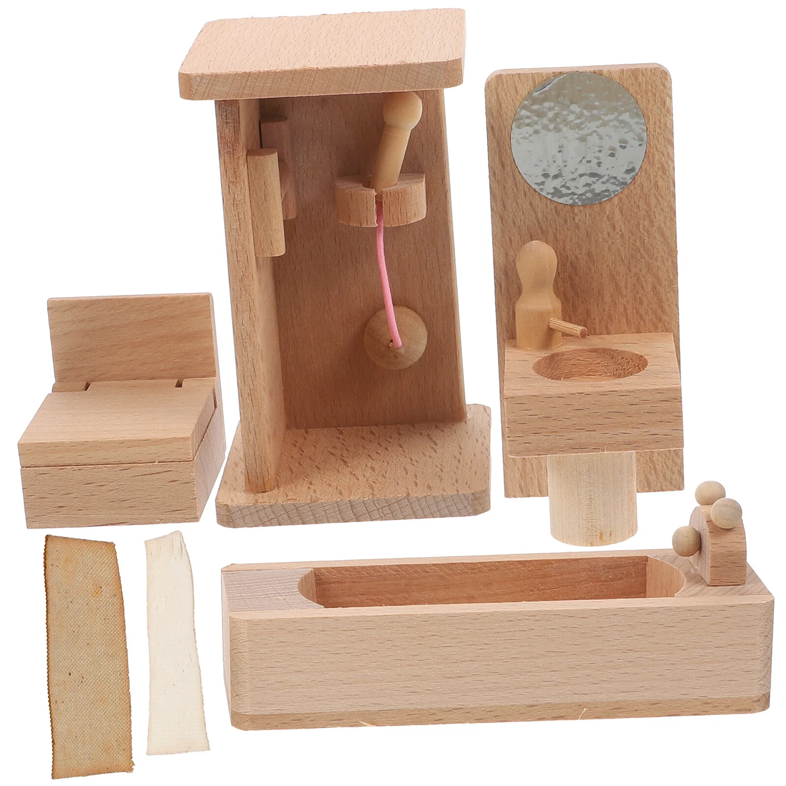

Small Model House Decor Wooden Dolls Furniture Tiny Kits Layout Prop Miniature Child Toy