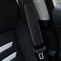 car seat belt shoulder cover cowhide protection seat belt padding pad for ford fiesta ecosport escort focus 1 2 3 mk2 mk3 mk4