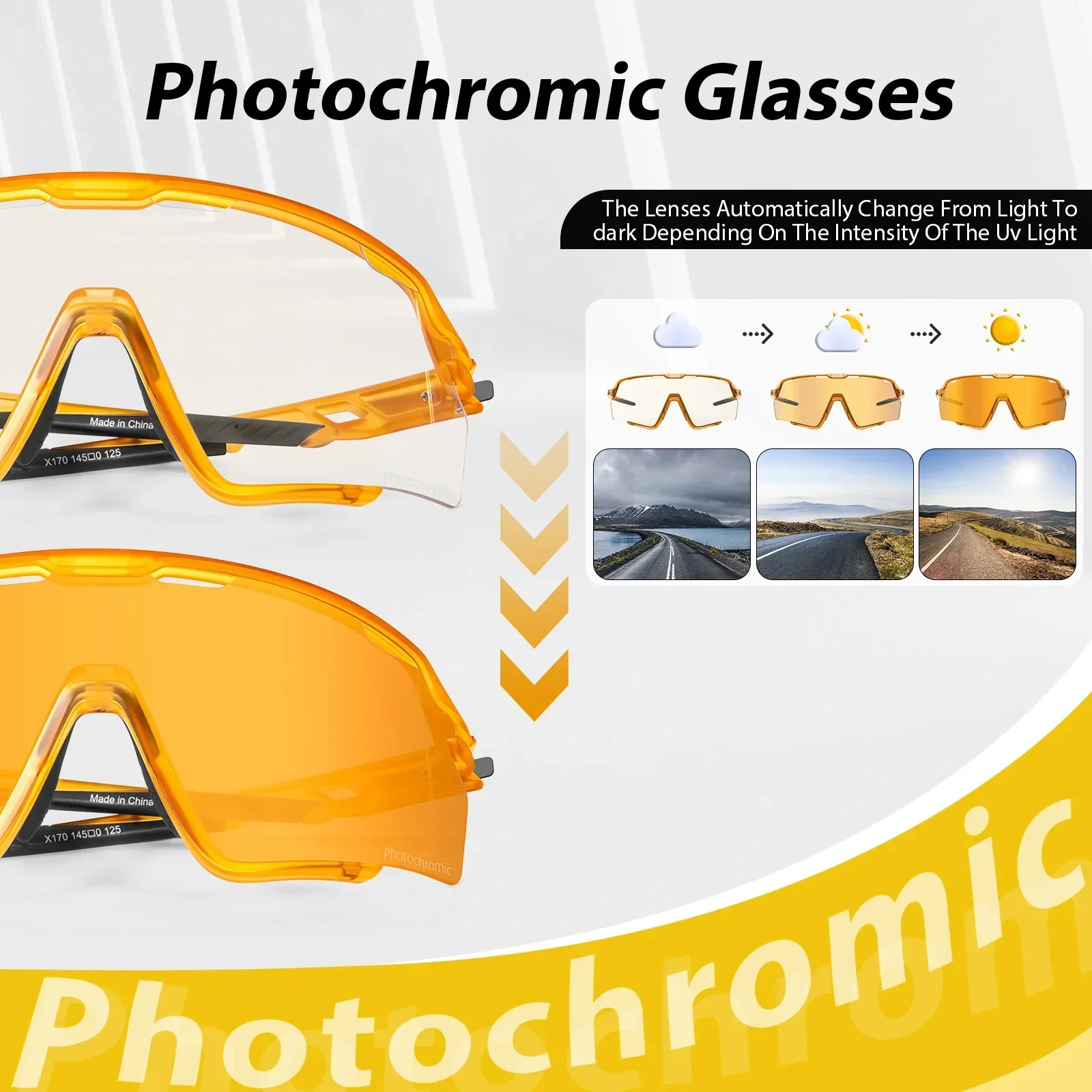 Scvcn UV400 велосипедные очки цветные фотохромные солнцезащитные для мужчин и женщин