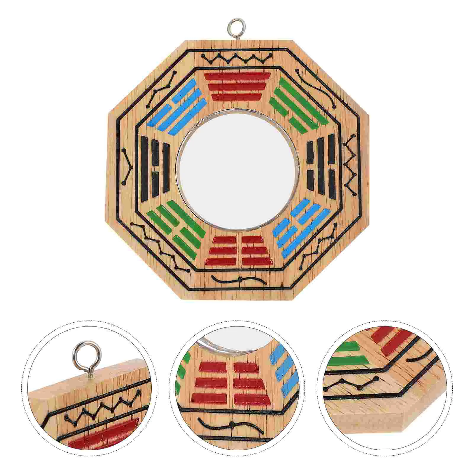 

1pc Convex Bagua Mirror Wealth Success Bagua Mirror Hanging Chinese Taiji Mirror Vintage Trigram Mirror Chinese Trigram Mirror