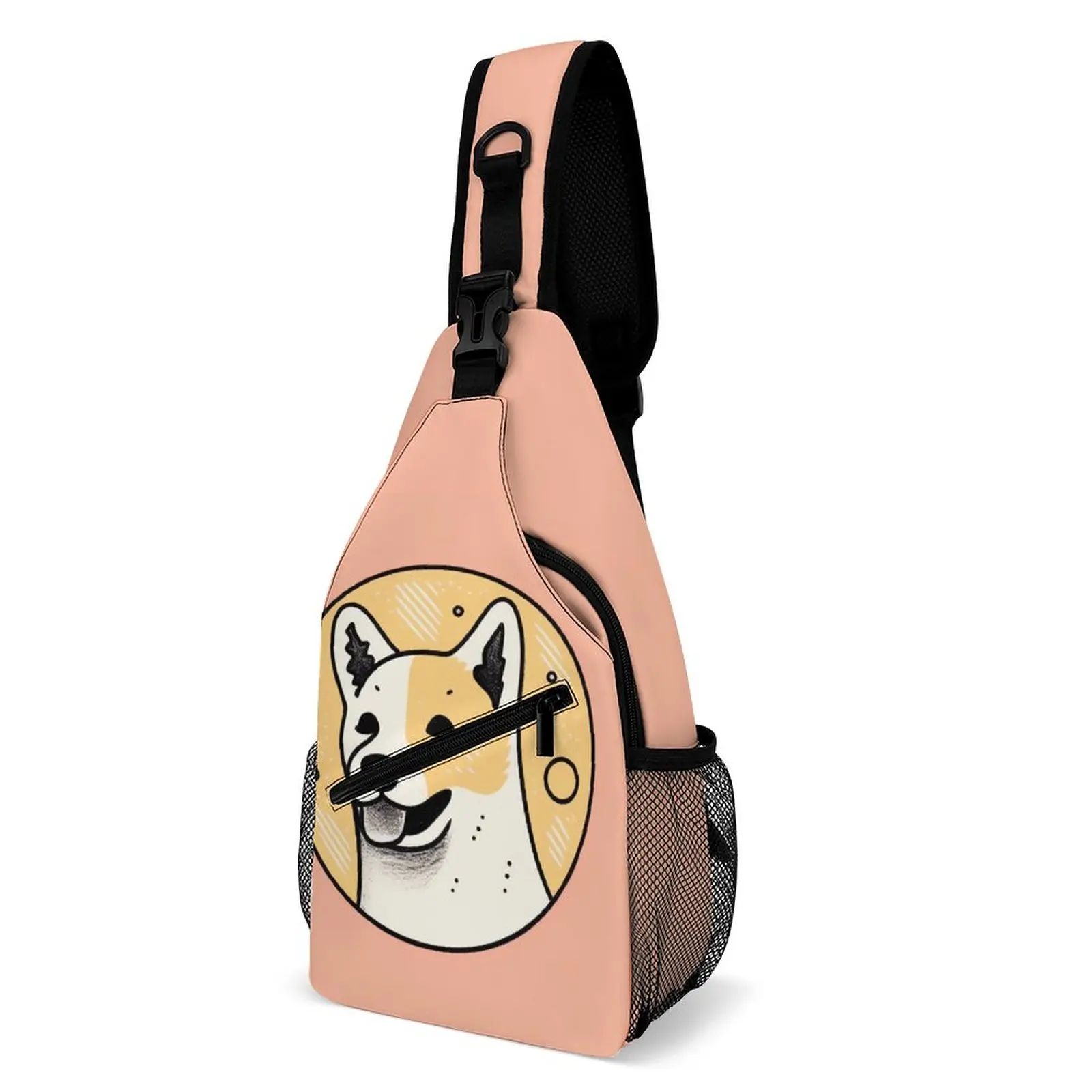 

Dog Shoulder Bags Simple Circle Modern Chest Bag Men Bicycle Daily Sling Bag University Designer Small Bags