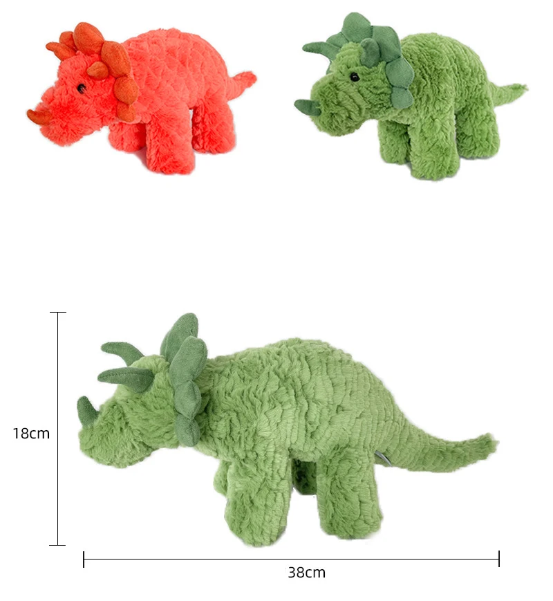 Зеленые Плюшевые игрушки Triceratops домашний декор мягкие в виде животных для