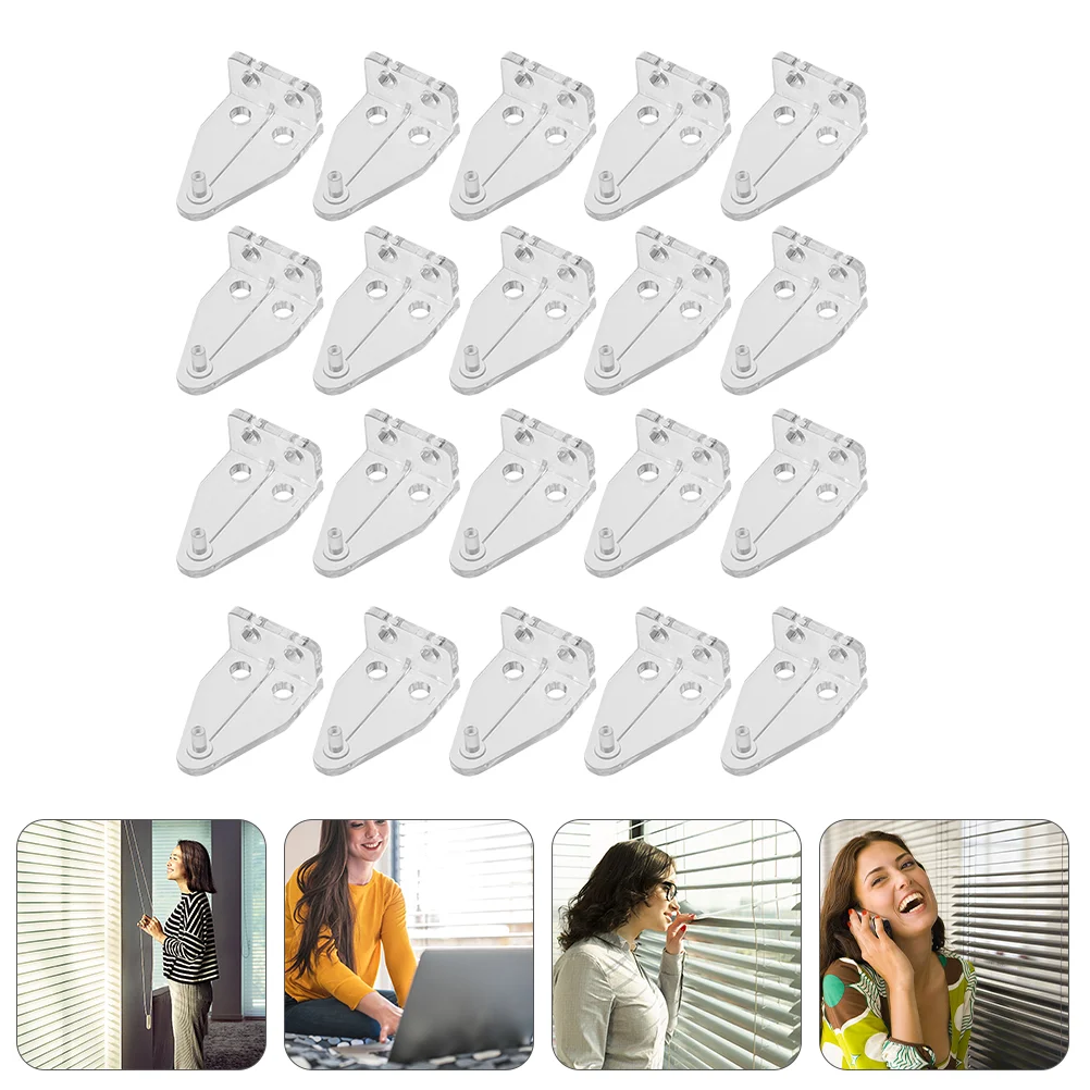 

20 Pcs Blind Hook Roller Curtain Accessory Clear Shower Hooks Connecting Connector Wand Tilt Tool