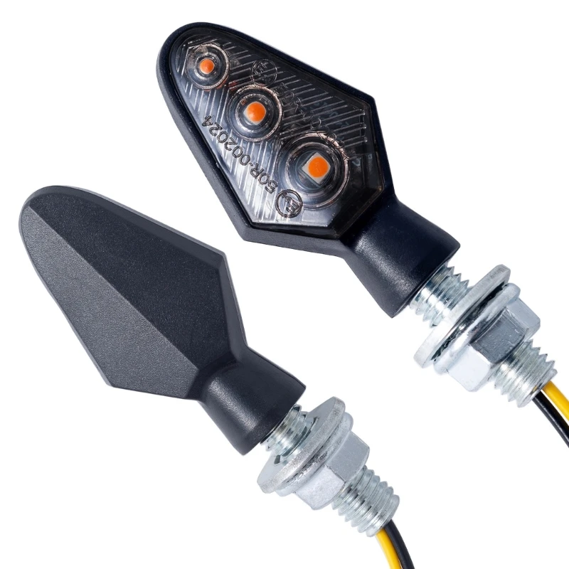 Светодиодные сигнальные фонари для мотоцикла SZYU Поворотники 3 светодиода теплый