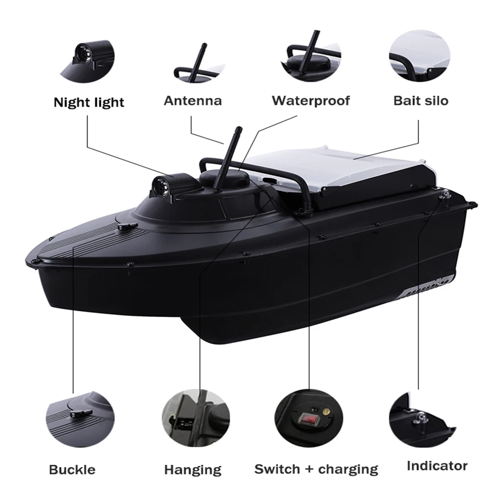 Russian Warehouse JABO2CG7.4V10A*2 GPS Auto Navigation Fish Finder Bait Boat | Fishing Tools