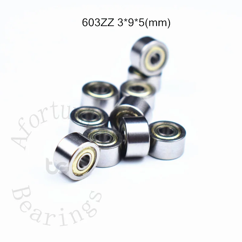 

603ZZ 3*9*5 (мм) подшипники 10 шт. хромированная сталь металлические герметичные высокоскоростные детали механического оборудования