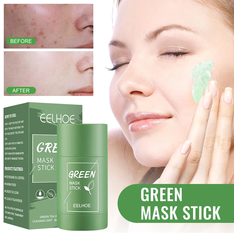 Clean Mask Stick Acne Treatment Blackhead Remover Cream Deep Cleansing Pore Brightening Purifying Matcha Clay Mud Mask