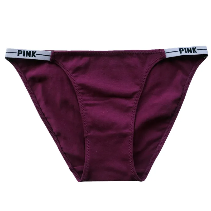 Pink Letter Sexy Women Briefs Panties Cotton Underwear Seamless Thongs Low Waist G-String Lady Intimates Sport Girls Lingerie |