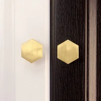 kitchen drawer handles gold brass hexagon knobs cabinet door handle dresser drawer pulls home kitchen furniture hardware pulls