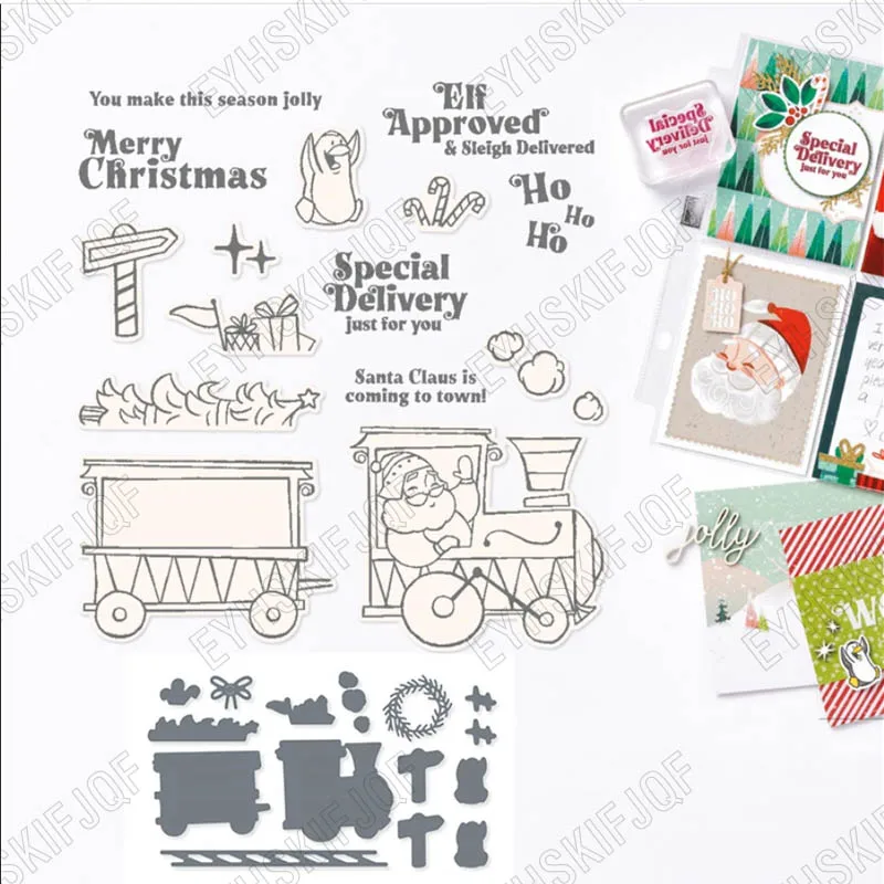 

Merry Christmas New Metal Cutting Dies Stamps Scrapbook Diary Decoration Embossing Cut Dies Template DIY Greeting Card Handmade