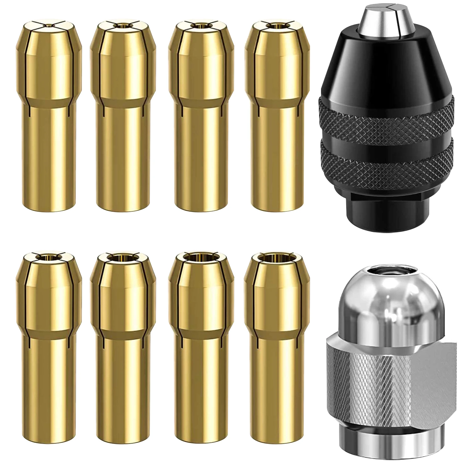 

Electric Grinding Drill Replacement 4486 Safe Chuck Collet Set Brass Mini Convenient Quick Release High Precision Stable