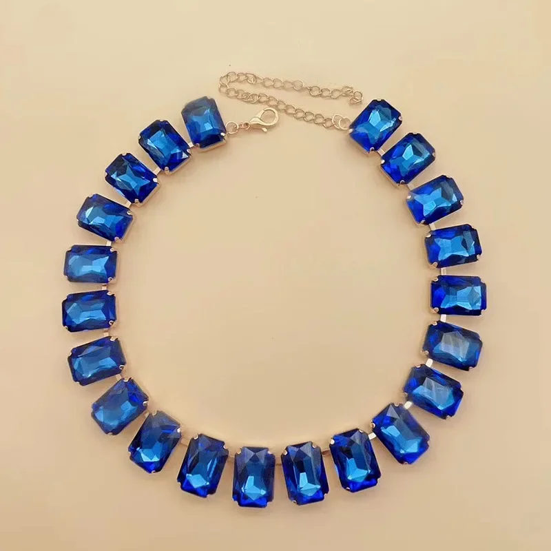 Модный ретро красочный полный бриллиантов геометрический кулон браслет женская