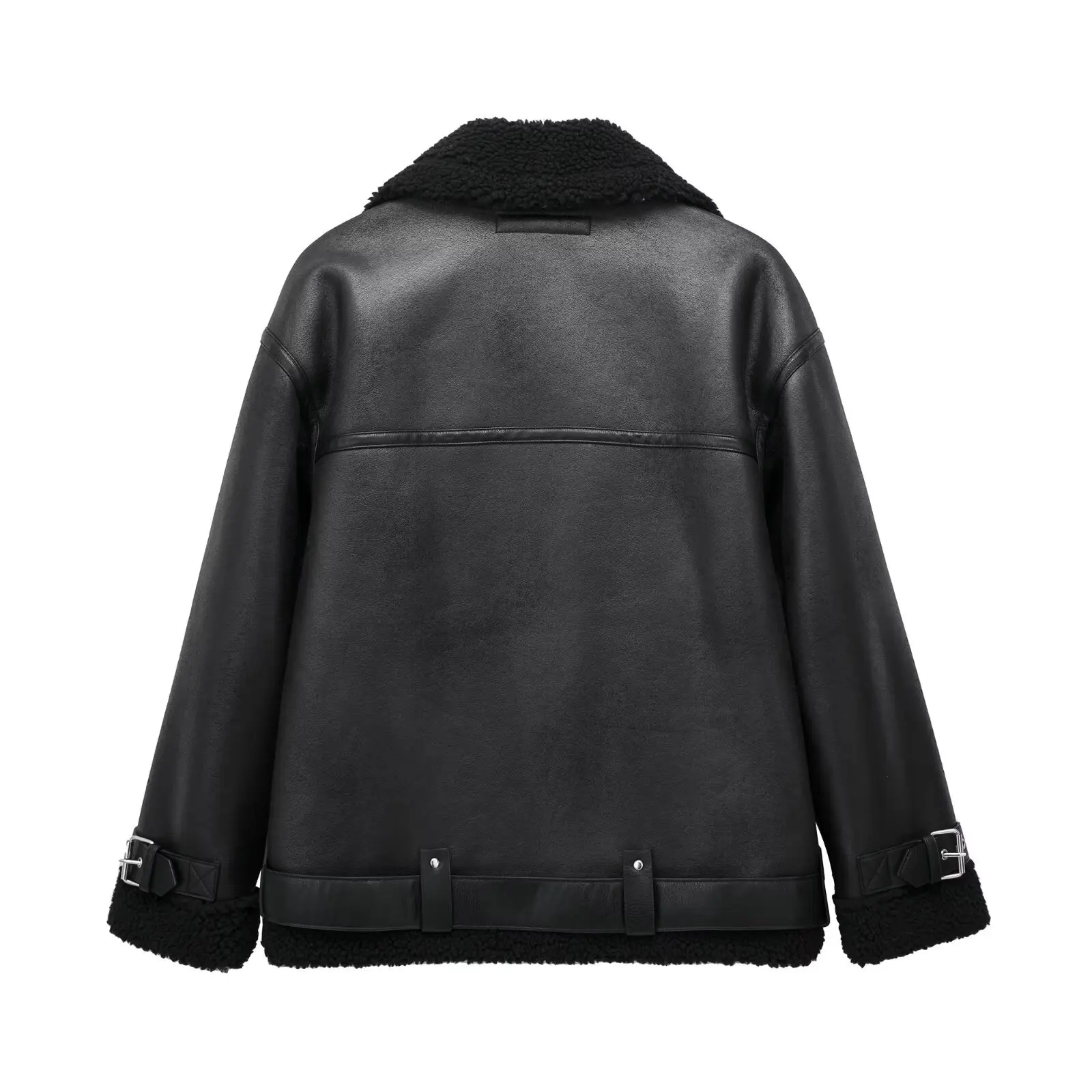 Женская Толстая Теплая Двусторонняя Куртка Из Искусственного Меха