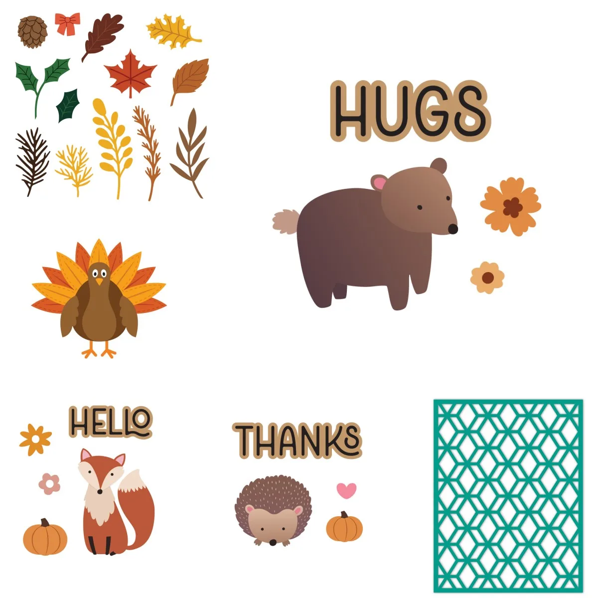 

2023 New Thanksgiving Day Autumn Animal Metal Cutting Dies Scrapbooking Photo Album Decorative Embossing Paper Cards Crafts
