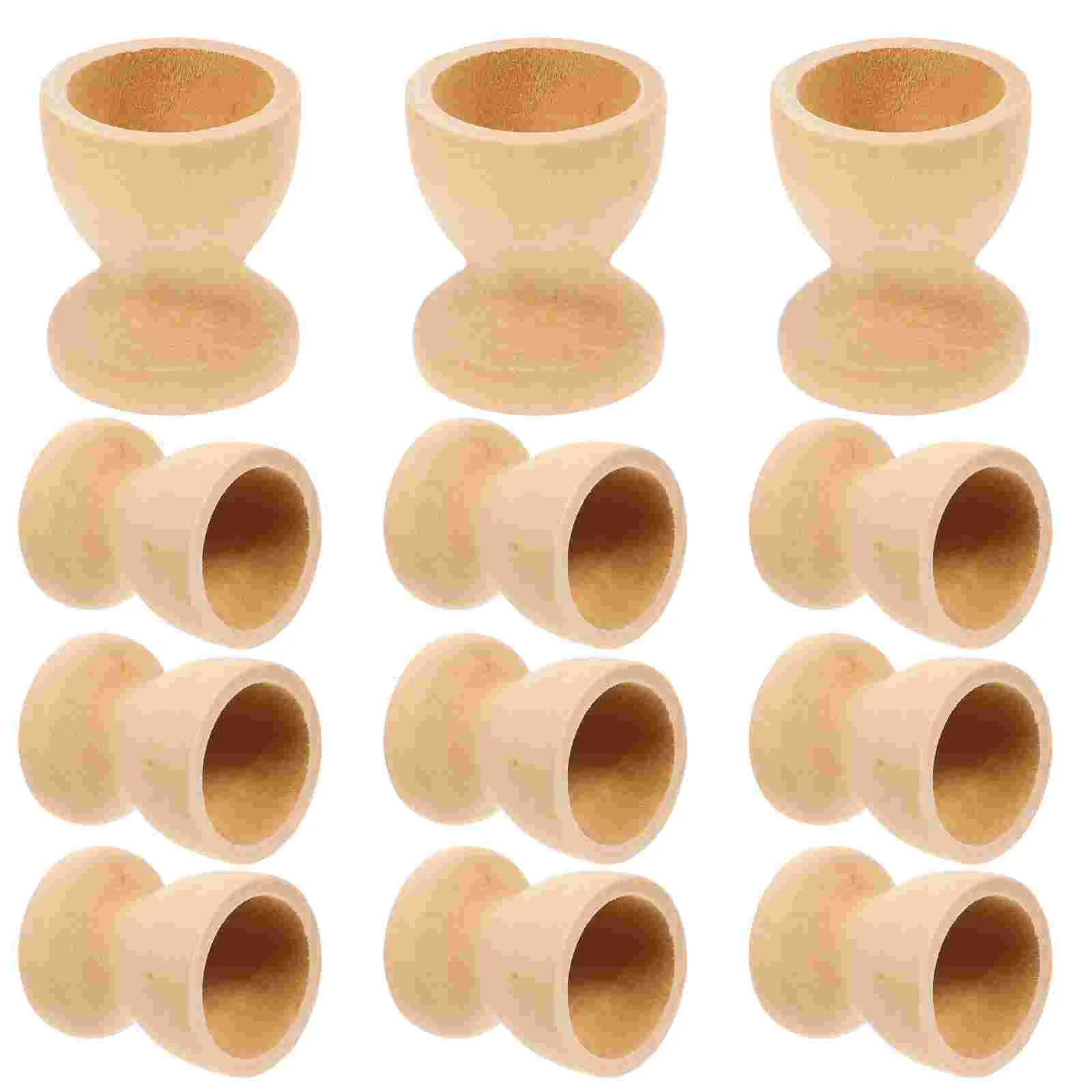 

Egg Holder Wooden Cup Easter Cups Stand Holders Tray Wood Eggs Display Breakfast Boiled Tools Kitchen Painting Unfinished