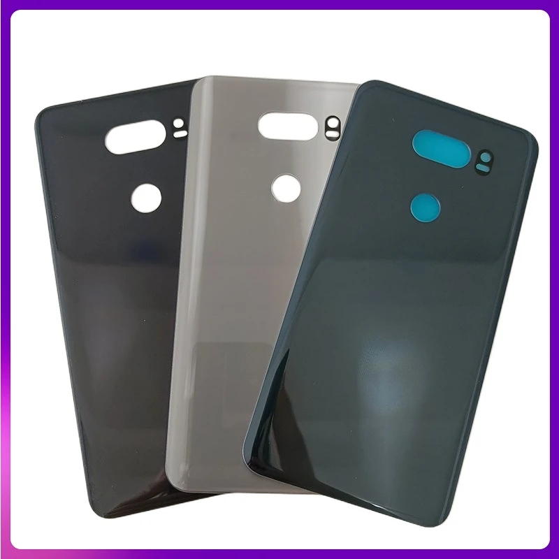 Стеклянная задняя крышка батарейного отсека для LG V30 H930DS VS996, запасные части для корпуса с логотипом