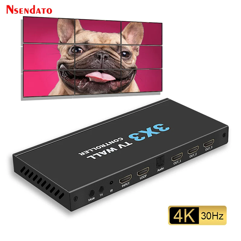 

Настенный видеоконтроллер 3x3, 4k HDMI TV, настенный видеоконтроллер, процессор 2x2 2x3 2x4 3x2 4x1 4x2 9 Way HDMI, устройство для сращивания ТВ