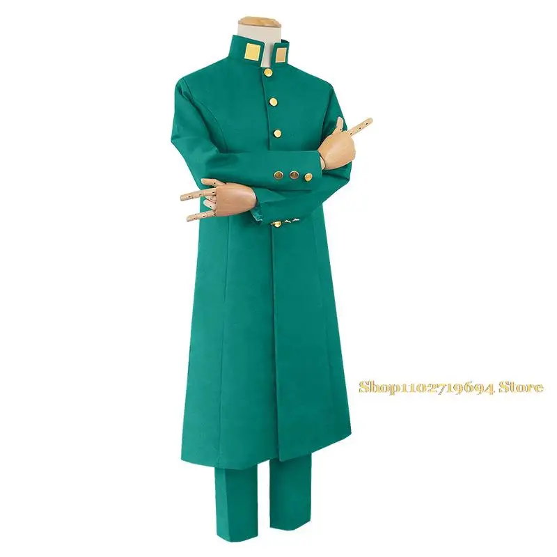 

JoJo Bizarre Adventure Stardust Crusaders Kakyoin Tenmei Kakyouin Noriaki Cosplay Anime Cos Costume Wig Halloween Green Uniform