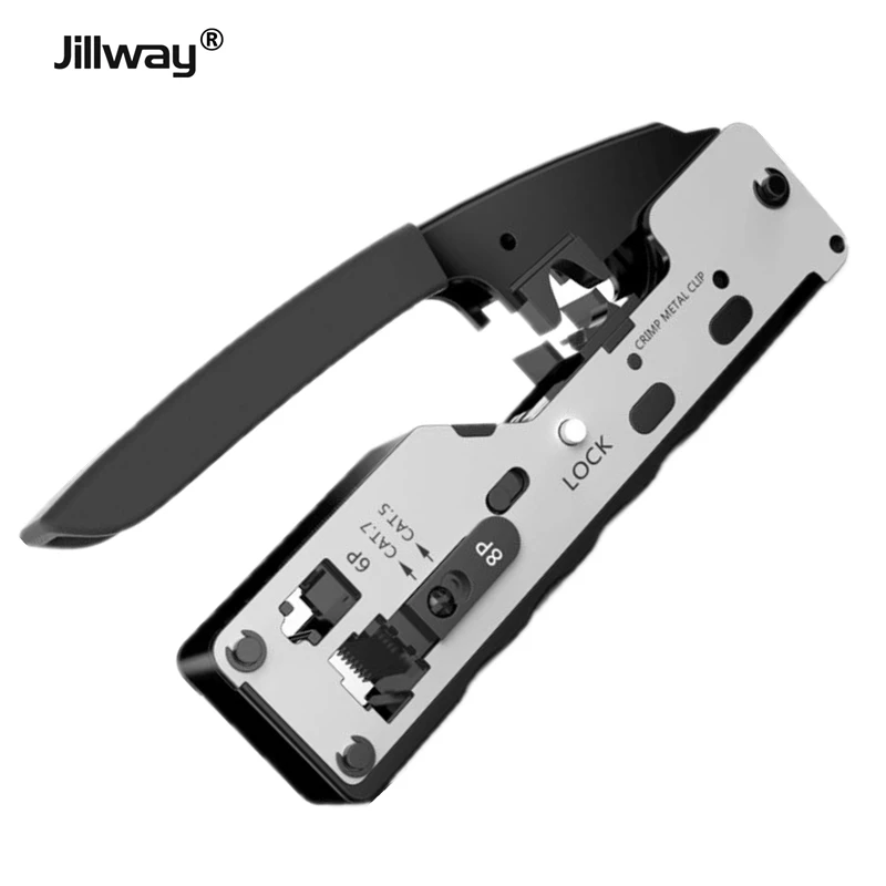 Jillway CAT7 10 гигабитных Клещи для сетевого кабеля с отверстиями 6P8P RJ45, инструмент для обжима хрустальной головки с зажимом «Ласточкин хвост» для CAT5/CAT6 Jillway CAT7 10 гигабитных Клещи для сетевого кабеля с отверстиями 6P8P RJ45, инструмент для обжима хрустальной головки с зажимом «Ласточкин хвост» для CAT5/CAT6