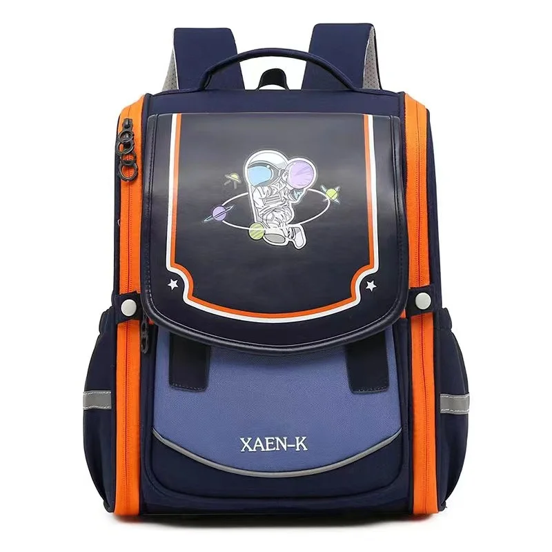 Cute British Style Children PU Unicorn Astronaut Cartoon Backpacks New Girls Boys Students Large Capacity Schoolbags for Travel