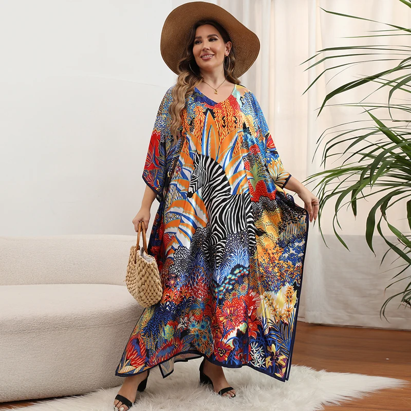 

Beach Cover Up Plus Size Robe Kaftans Sarong Bathing Suit Beach Pareos Bikini Cover Up Womens Beachwear Tunic