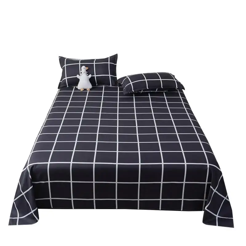 Bed Sheet Single Piece Summer Cool Feeling M 5 Double Non-Cotton Pure Cotton Student Dormitory Simple Plai...