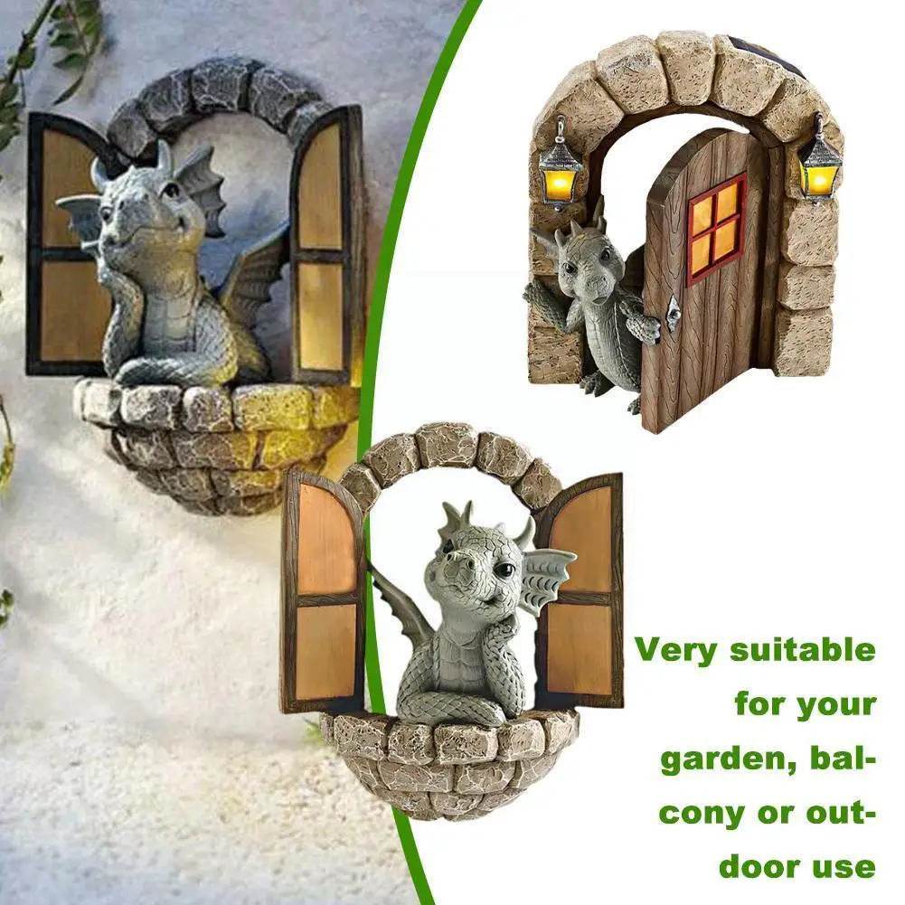 

Новое поступление, садовые статуи динозавров, уличные украшения для деревьев, горшков, декоративные аксессуары, декор для цветов, сада ручн...