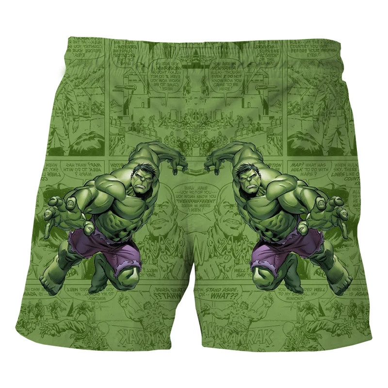 Disney Hulk  New Style Fashion Lovely Shorts Anime Pika-Men Shorts Boys Girls 3D Printing Fashionable And Casual Shorts