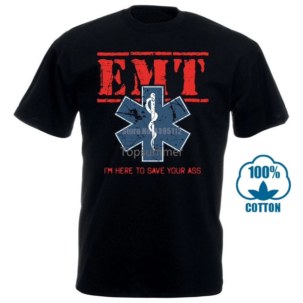 

2019 Summer Emt T-Shirt Paramedic Emergency Technician Ambulance Medical Services Humor Tee Tees