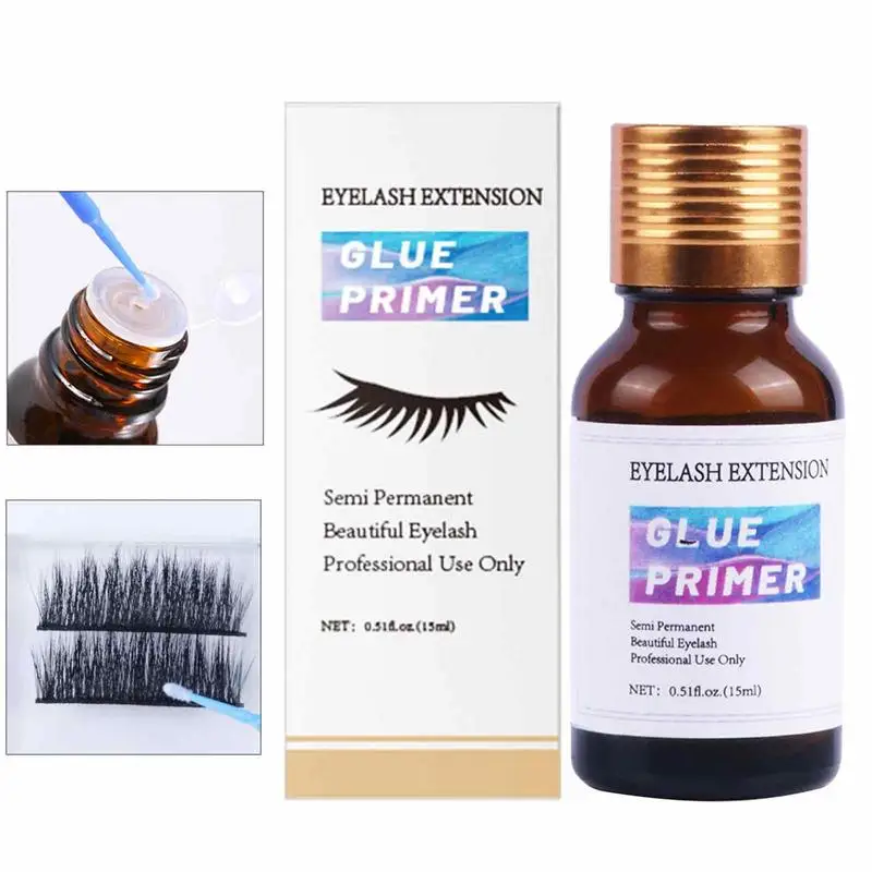 

15ml Eyelash Glue Primer For Lash Extension Strength Glue Adhesive Bonding False Eyelashes Long Lasting Fixing Agent Glue Tools