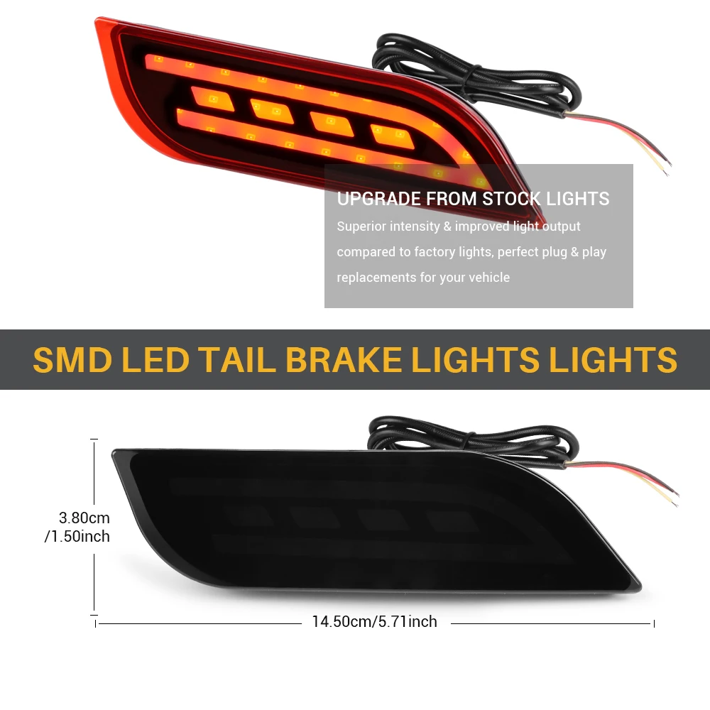 Фары заднего бампера для Subaru Impreza 08-23 XV Crosstrek 13-23 Ascent 19-23 WRX 21-23 08-14 RHD LHD