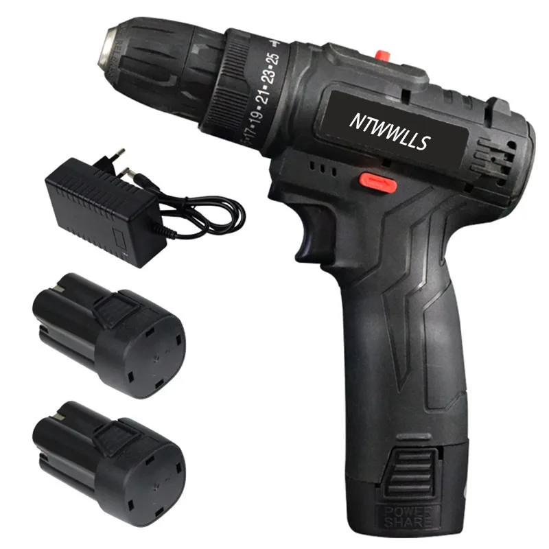 

NTWWLLS Portable 12V Cordless Industrial Battery Power Drill Machine Combo Kit Box Set