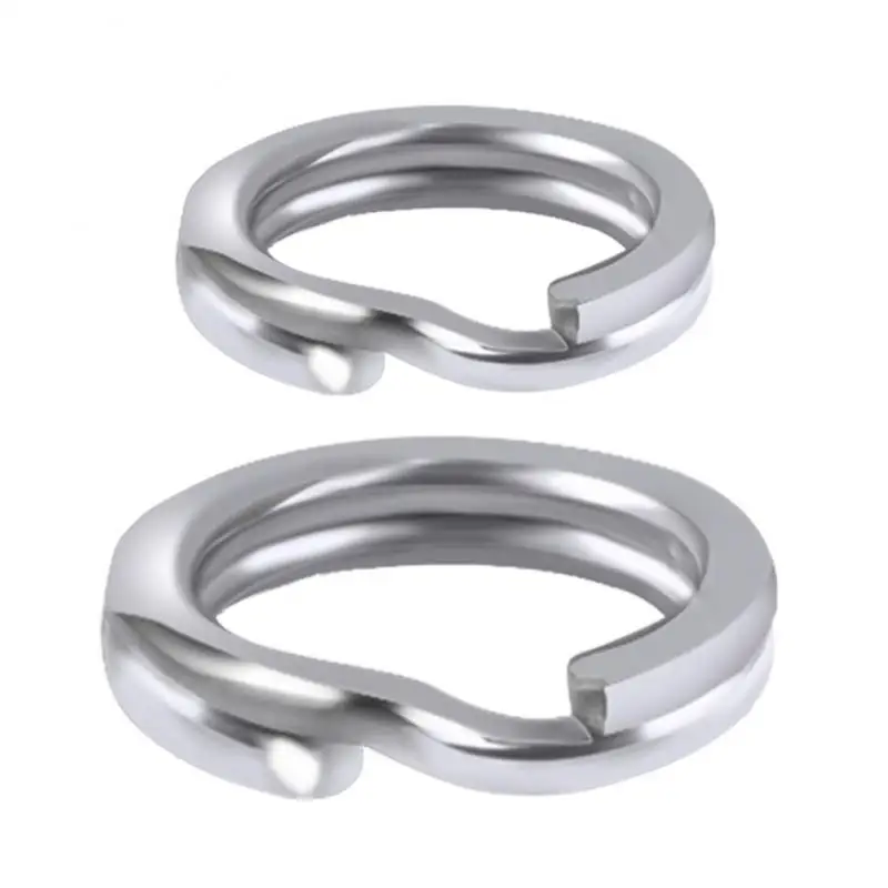 

Fishing Tackle Split Fishing Ring Strength Pressure Flat Ring Flattening Double Circle Fishing Line Damage Prevention Ring