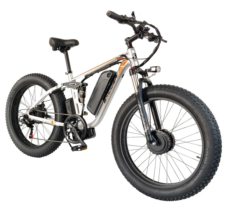 

super power 2000W double drive ebike 23AH lithium battery CE electric mountain bike 48V 26 inch 4.0 snow tire electric bicycle
