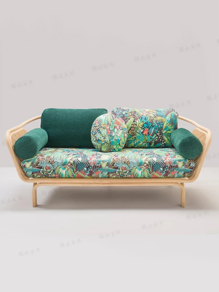 Двойной диван из Индонезии сочетание чайного столика для отдыха комнаты