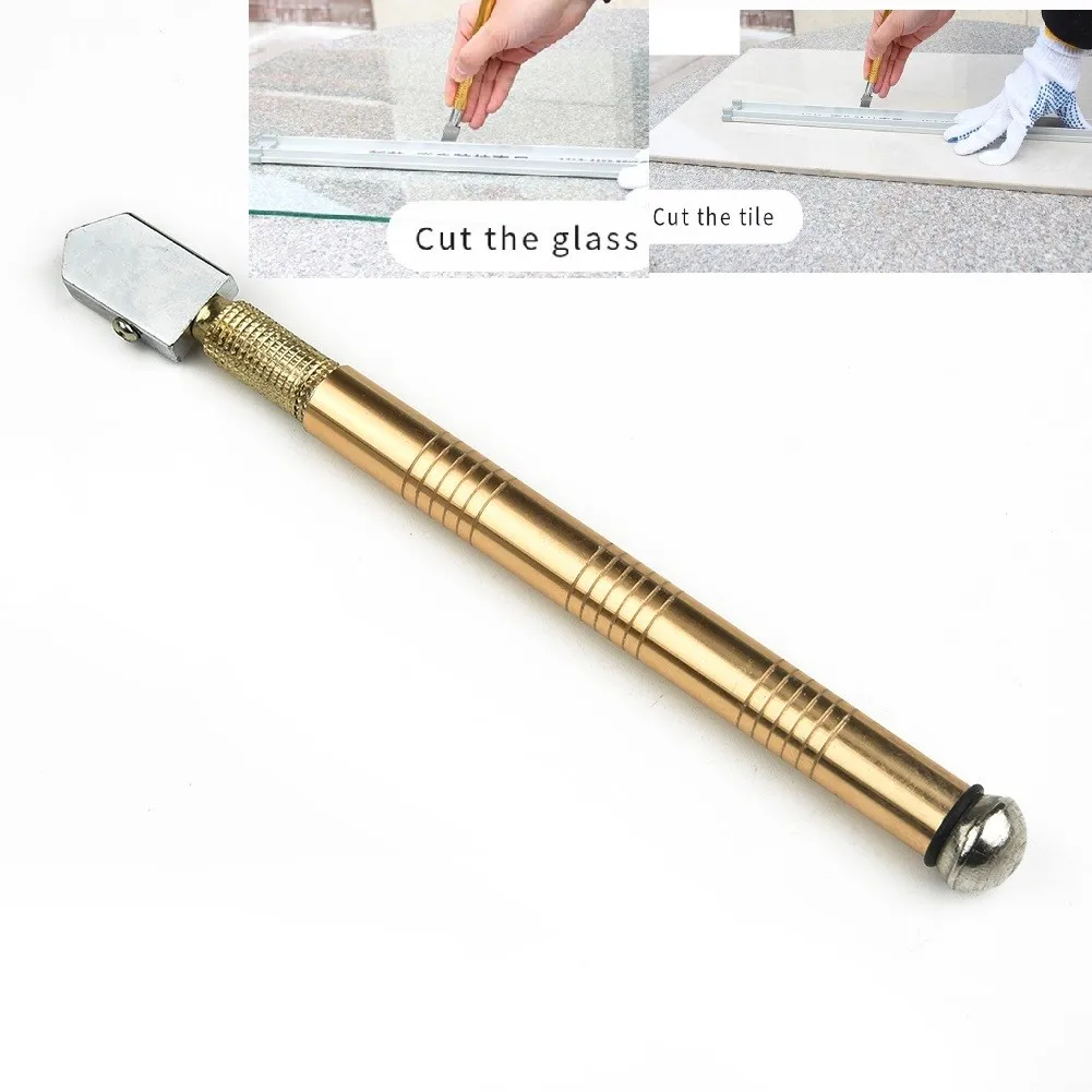 

Glass Cutter Tile Tooling Diamond Head Steel Blade Floor Porcelain Scratcher Manual Anti-Skid Handle 175mm Construction Tools