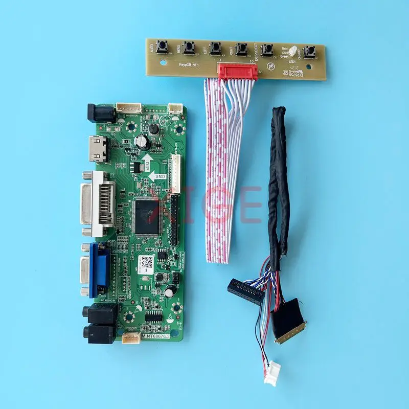 

Controller Board Fit HT101HD1 LP101WH1 LP101WH2 10.1" HDMI-Compatible DIY Kit Laptop Display LVDS 40 Pin 1366*768 VGA DVI Audio
