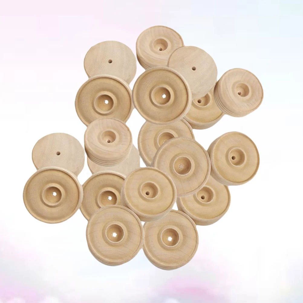 

Wooden Wood Wheels Toy Pieces Cutouts Predrilled Unfinished Slab Supplies Slices Crafts Accessories Diy Hanging Dowel Gift