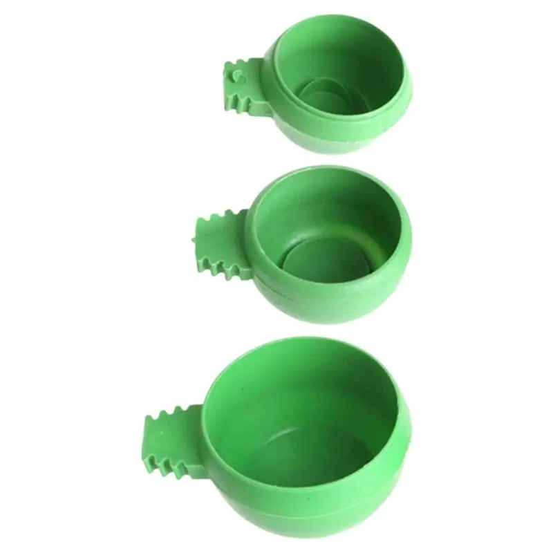 

Bird Cage Round Cups Parrot Feeding Bowls Bird Cage Cups Holder Food And Water Dish Bird Feeders For Parakeet African Greys
