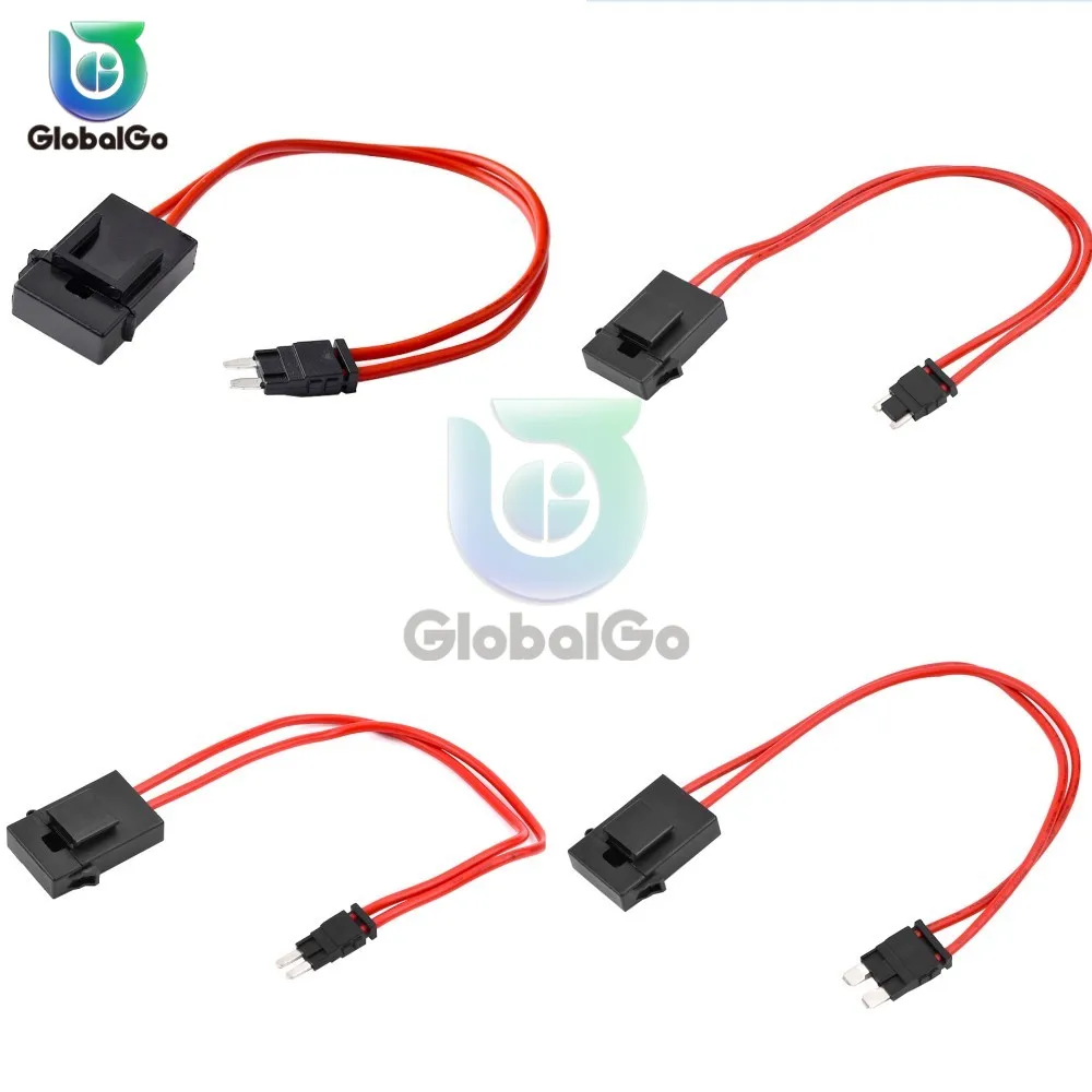 

32V 25A Dual Car Fuse Holder Add-a-circuit Tap Adapter 16WAG Micro Mini Standard Fuse Power Socket Lossless Fuse Tap Holder