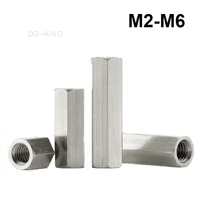 5 pcs m2 m6 304 stainless steel female enchants coupling nuts extension nuts for computer case