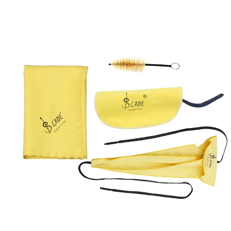 

Saxophone Cleaning Set of Four Pieces, Strip Cloth+three-dimensional Strip Cloth+wiping Cloth+flute Brush Instrument Cleaning Se