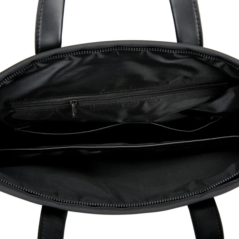 Men's Bag Handbag Briefcase Men's Horizontal Business Document Bag A4 Office Bag Portable Ultra-thin Computer Handbag Zipper Bag