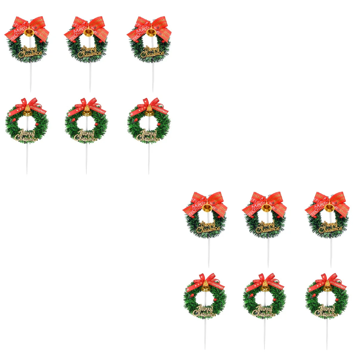 

Cake Christmas Toppers Cupcaketopper Tree Treat Picks Dessert Decor Ornaments Holiday Decorations