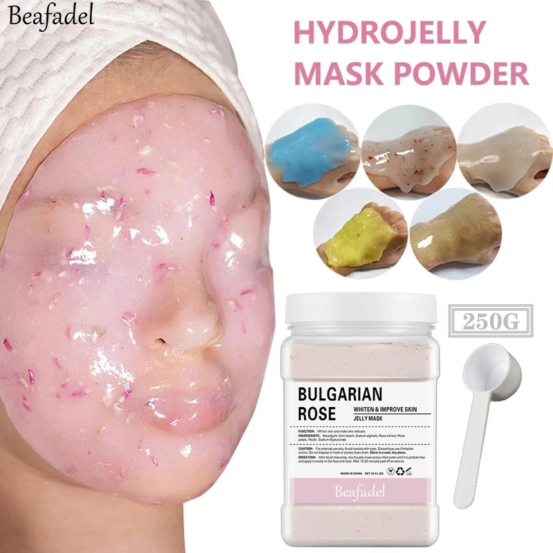 

250g Soft Hydro Jelly Mask Powder Anti-aging Brighten Peel Off Moisturizing Crystal Rose Face Spa Mask Collagen Powder Facial