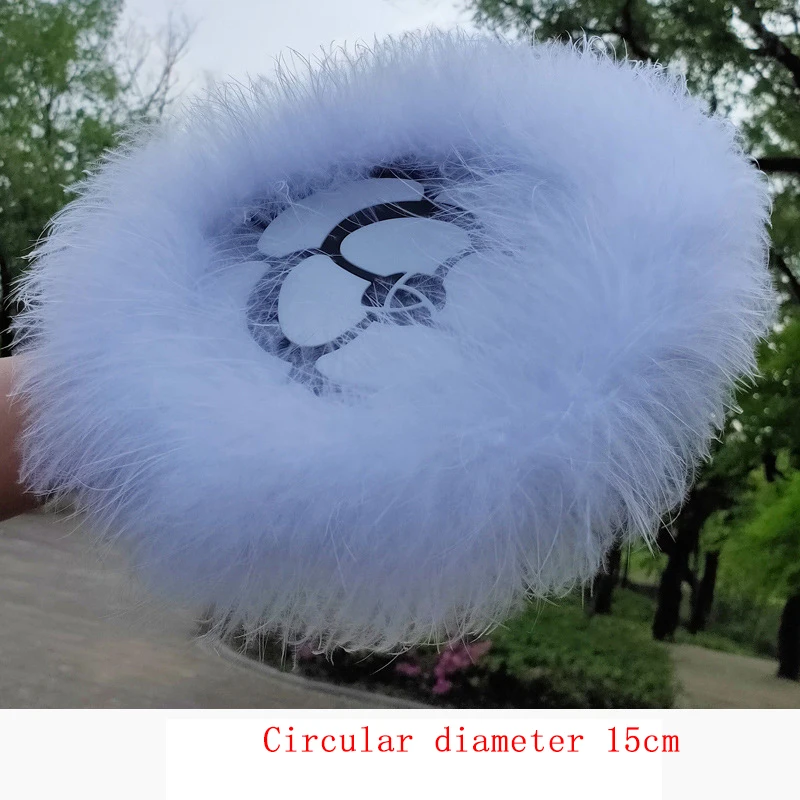 

# Non-slip Large Feather With Pearl Cushion Auto Dashboard Interior Decor Sticky Pad Car Accessories