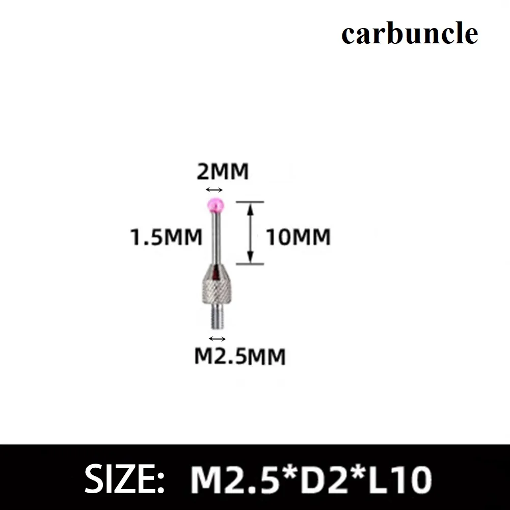 

Contact Points Premium Quality Carbuncle Tungsten Steel Probe for Precision Calculating Instruments 2mm Head M25 Thread
